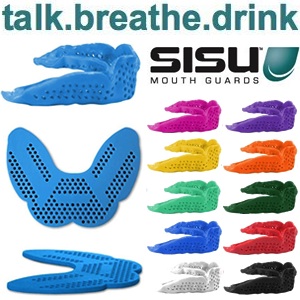 SISU Mouth Guards flyer showing available colors